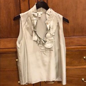 Sleeveless silk top